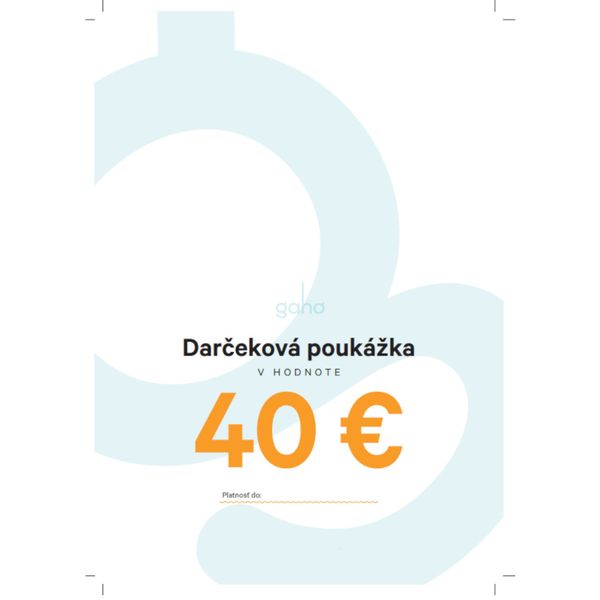 DARČEKOVÁ POUKÁŽKA 40€